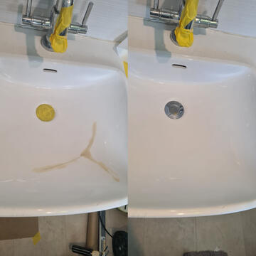 ceramic sink crack repair done in Birmingham