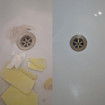steel bath plug rust repaired in Birmingham