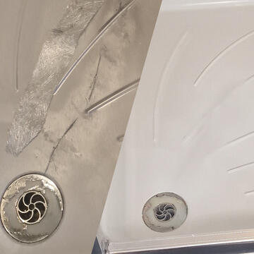 shower tray crack repair completed in Birmingham